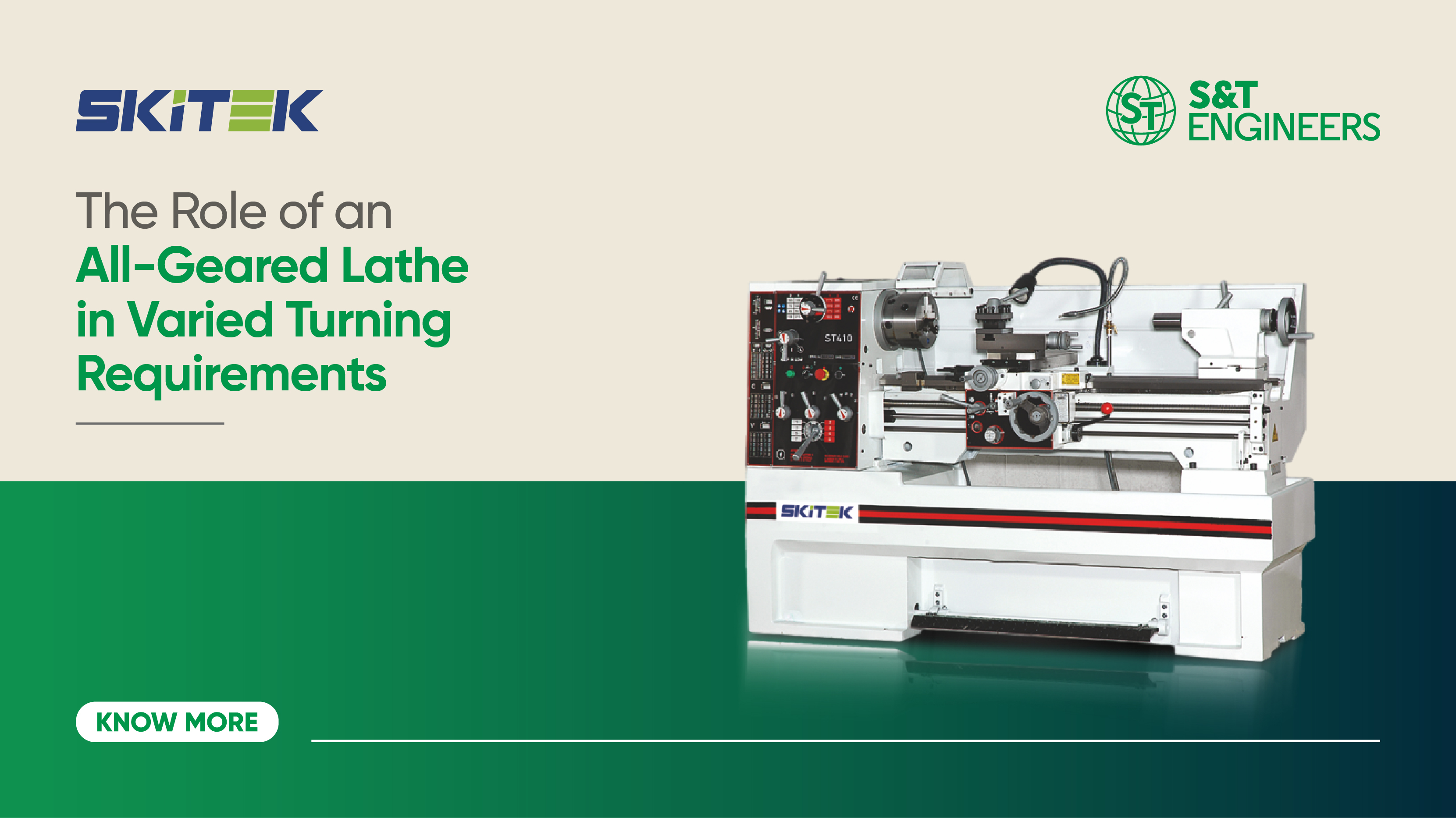The Role of an All-Geared Lathe Machine in Varied Turning Requirements